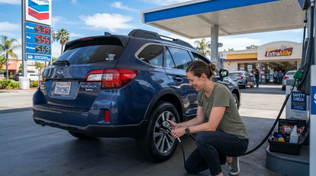 Checking a vehicle before a long road trip