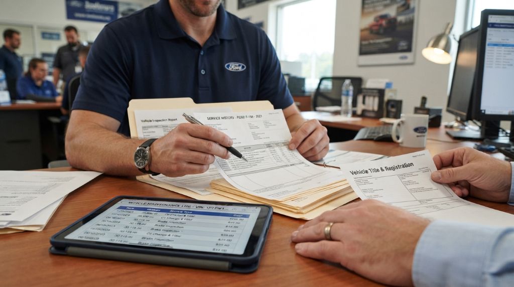 Reading a vehicle history report before buying a used car